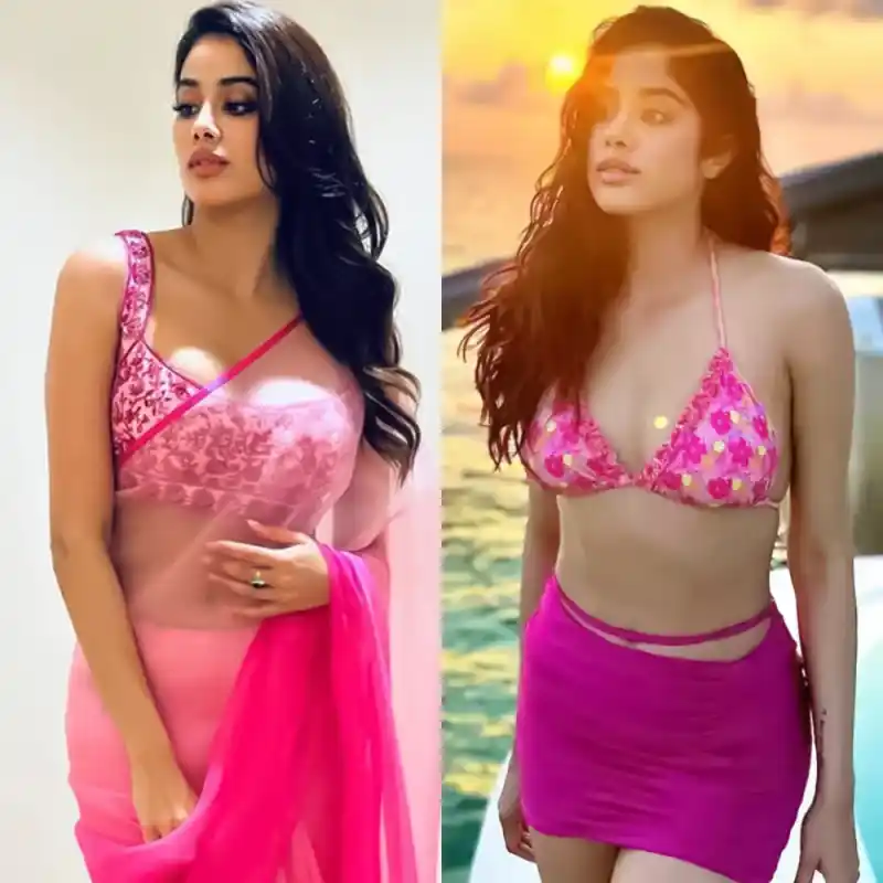 janhvi kapoor bikini saree busty curvy indian actress ulajh