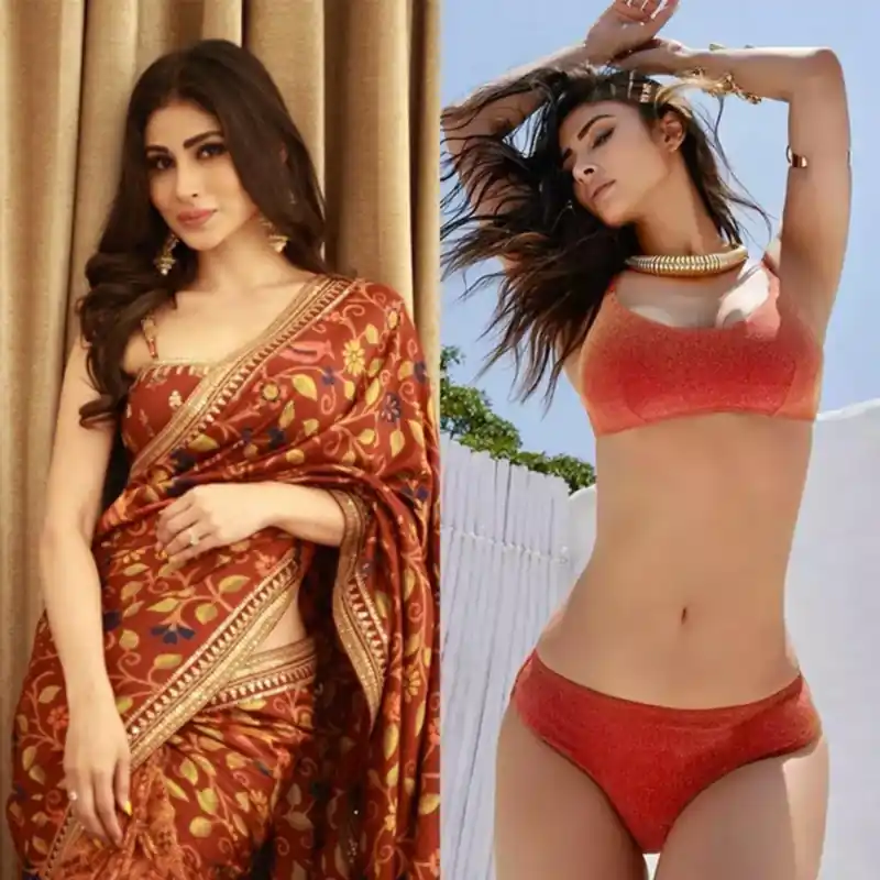 mouni roy saree bikini sexy body hot actress