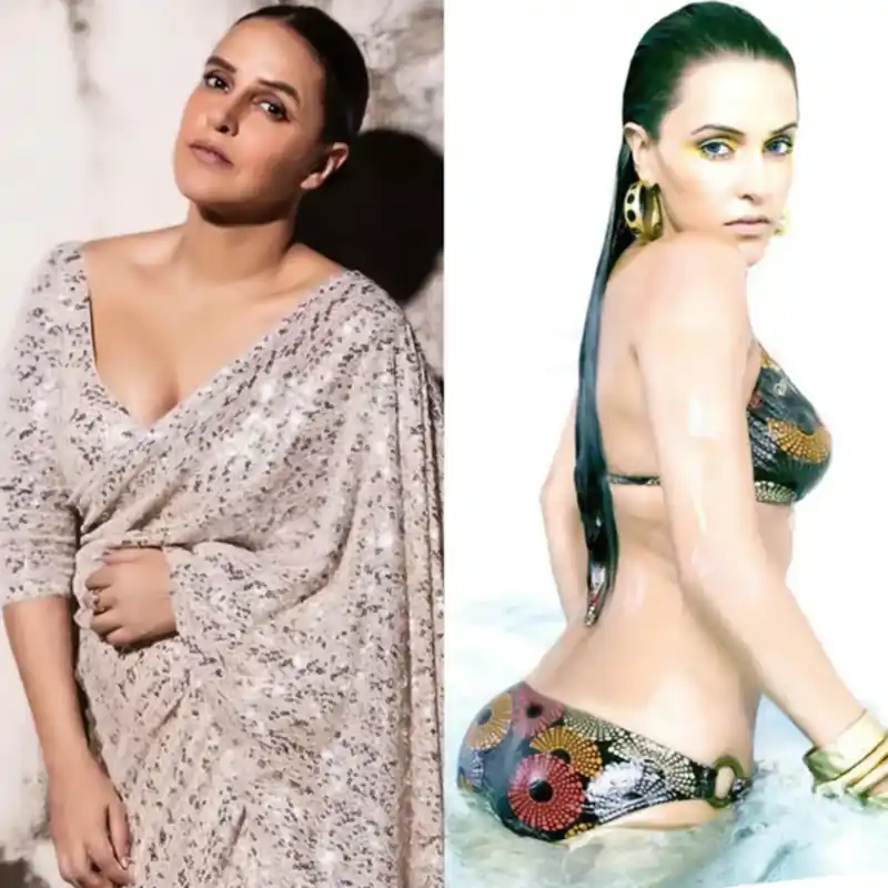 neha dhupia saree bikini hot bollywood actress 19