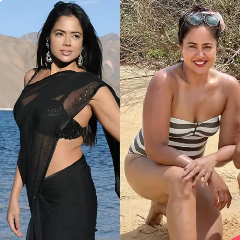 sameera reddy saree swimsuit bollywood actress 8