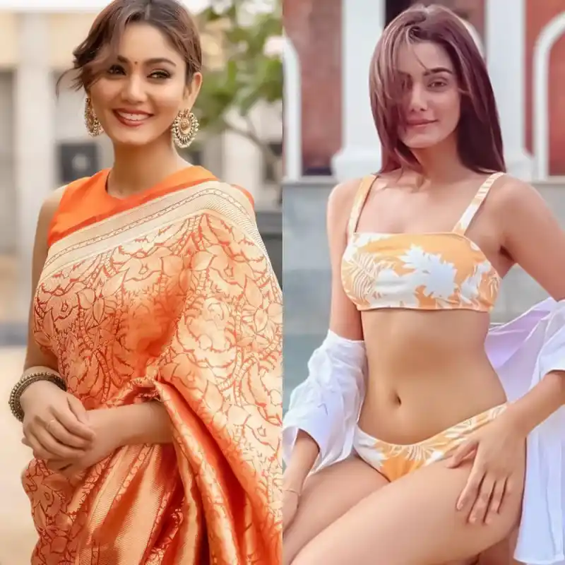 sana makbul bikini saree bigg boss ott