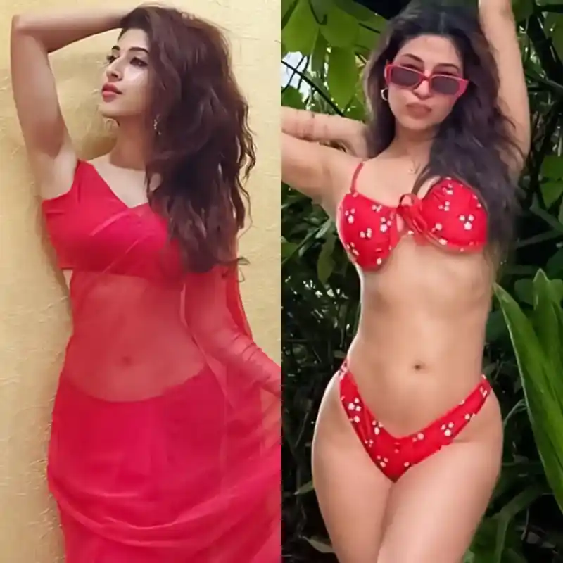 sonarika bhadoria bikini saree sexy body navel