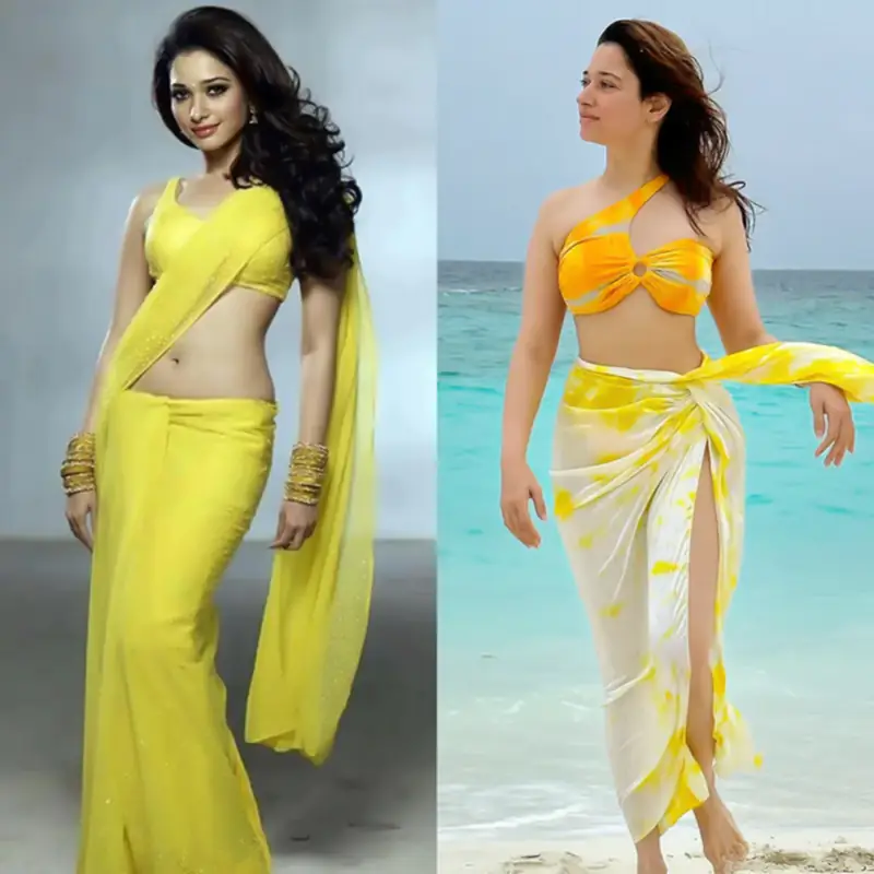 tamannaah bikini saree navel curvy actress lust stories