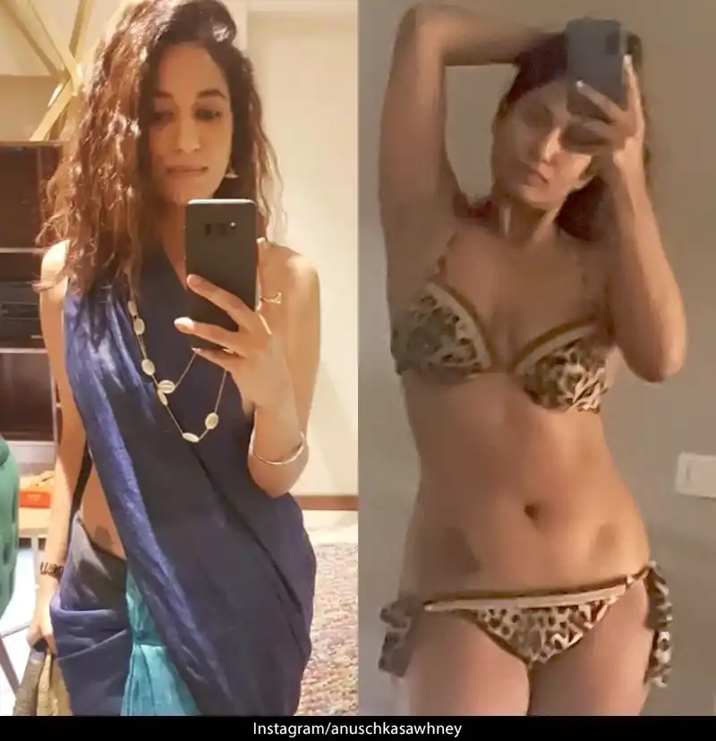 anuschka sawhney bikini saree selfie sexy actress