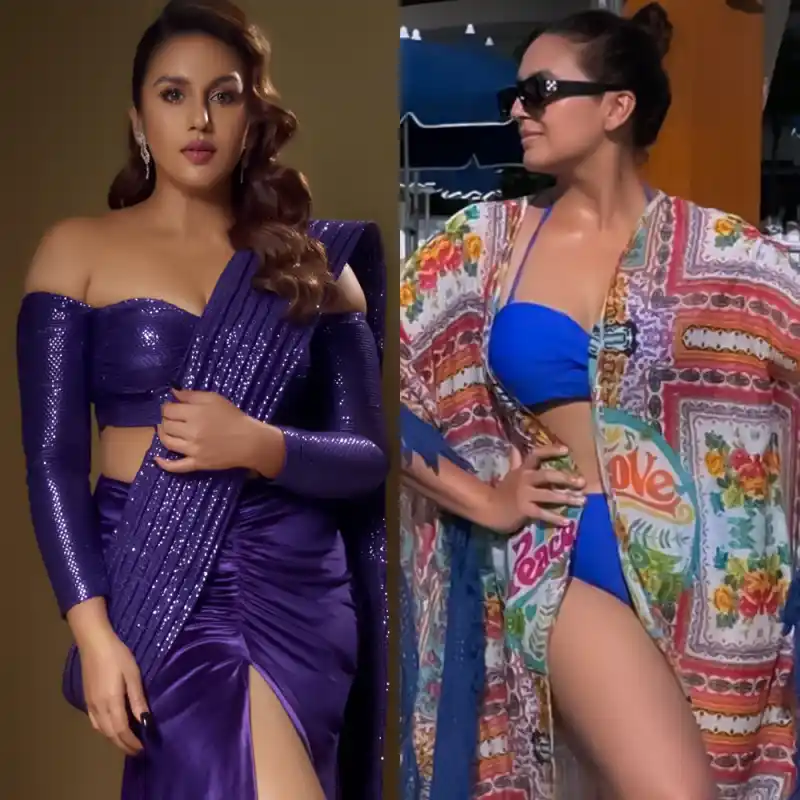 huma qureshi bikini saree curvy bollywood actress