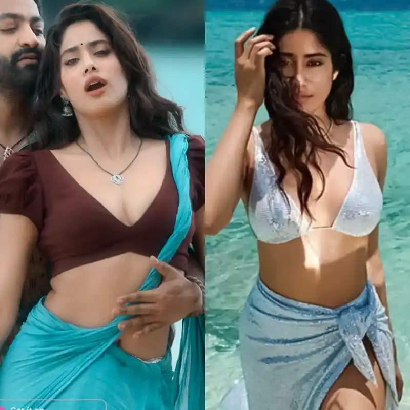 janhvi kapoor saree bikini devara curvy actress