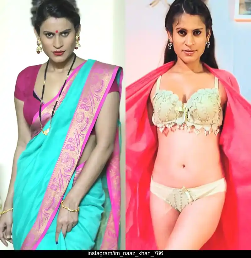 naaz khan paglet web series actress bikini saree