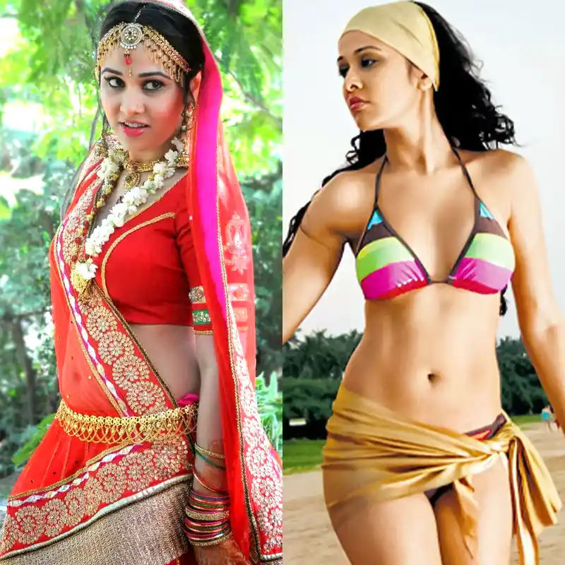 nisha kothari bikini saree hot indian actress