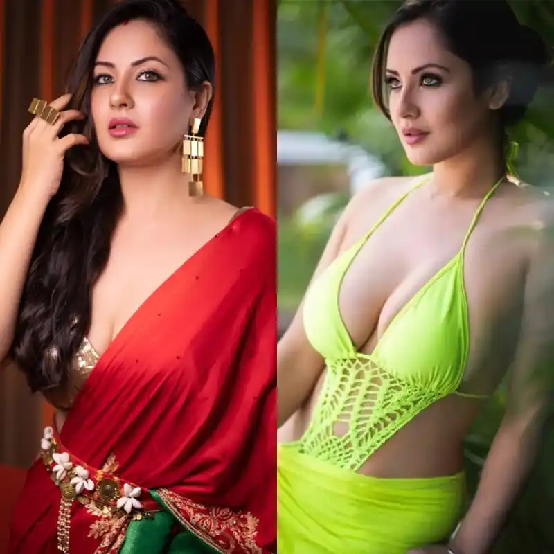 puja banerjee saree bikini actress 17