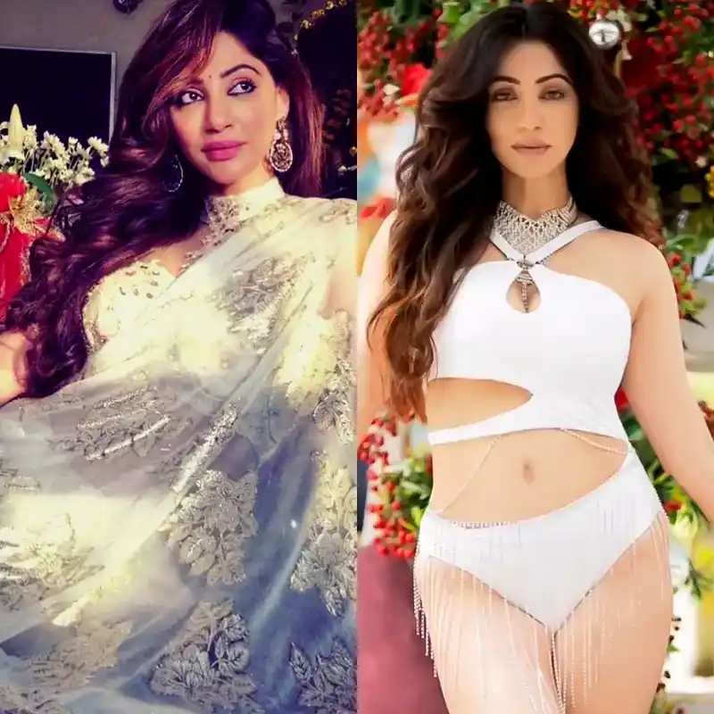 reyhnaa saree bikini white sexy body tv actress