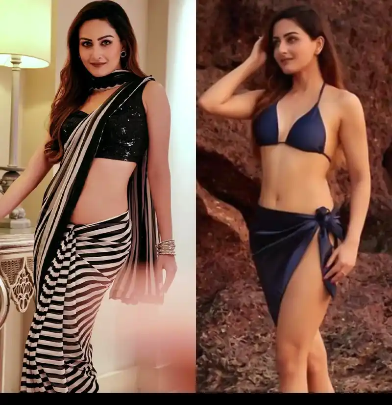 zaara yesmin bikini saree sexy body indian model actress