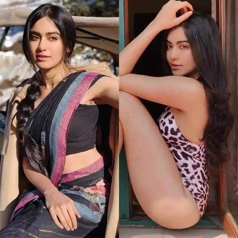 adah sharma swimsuit saree sexy legs hot actress