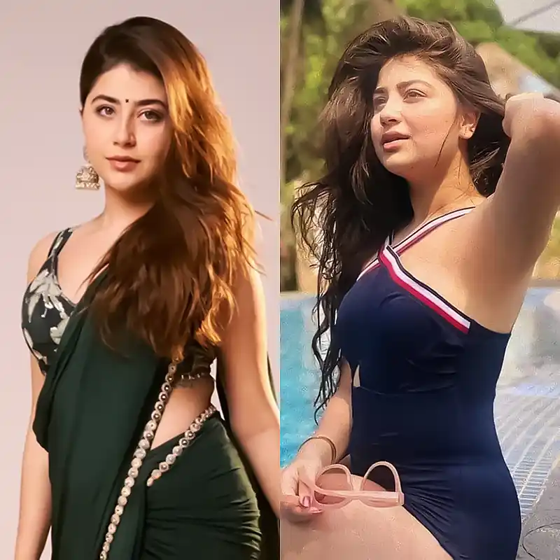 aditi bhatia swimsuit saree curvy indian actress