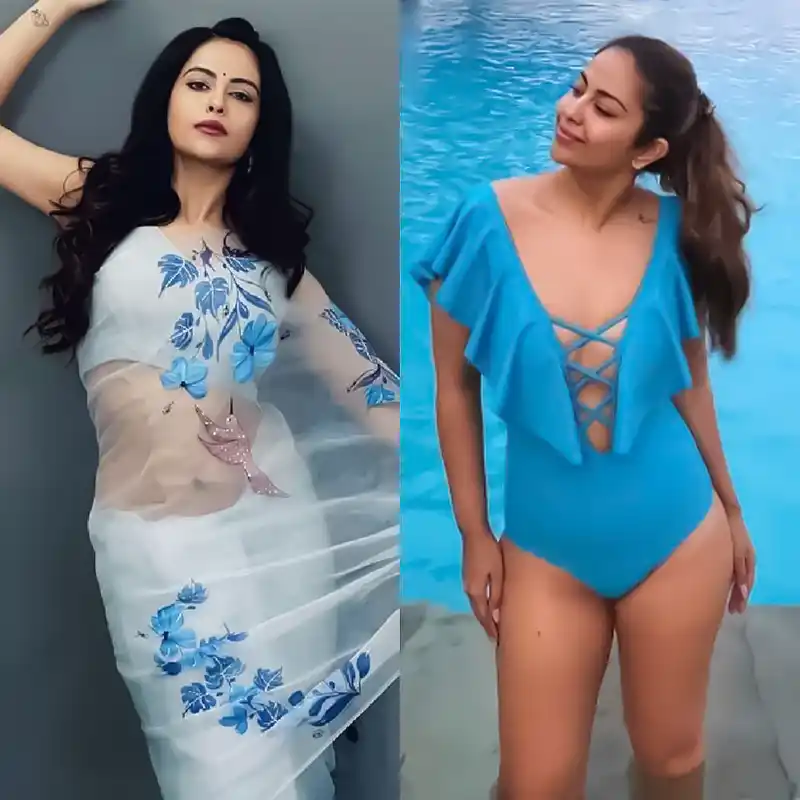 avika gor swimsuit sheer saree curvy figure hot actress