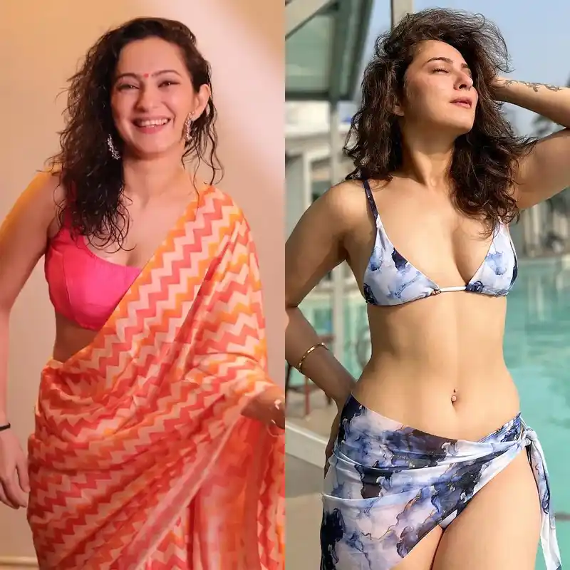 lavina tandon bikini saree jodha akbar tv show actress