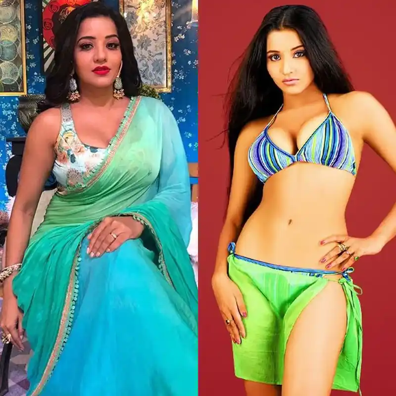 monalisa bikini saree cleavage curvy busty bhojpuri actress