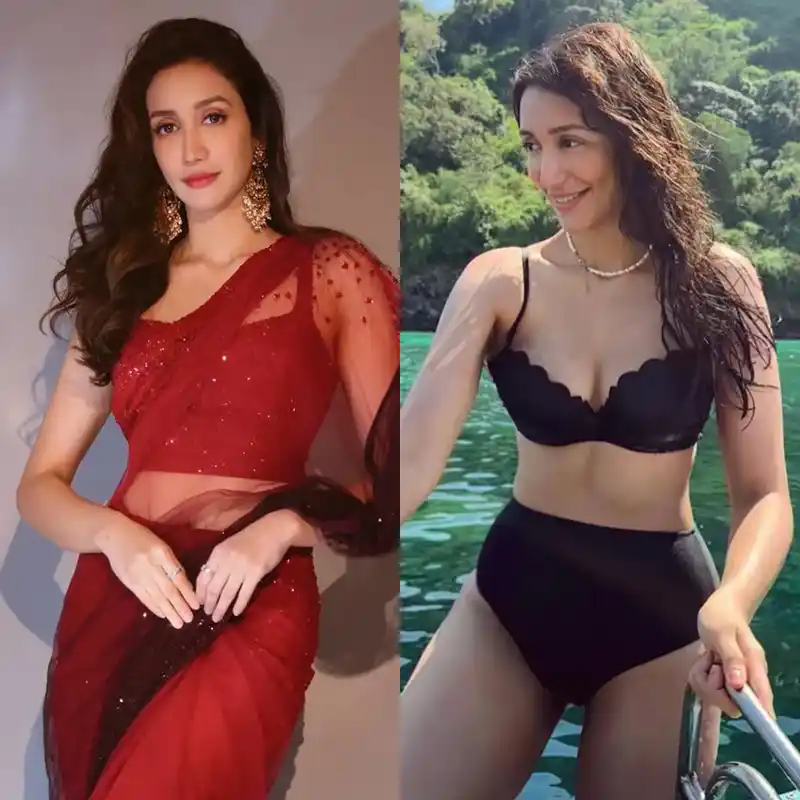 shreya chaudhry black bikini red saree bandish bandits actress