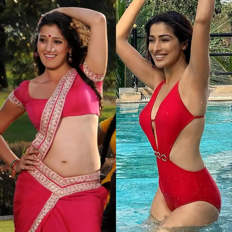 raai laxmi bikini saree red hot south indian actress