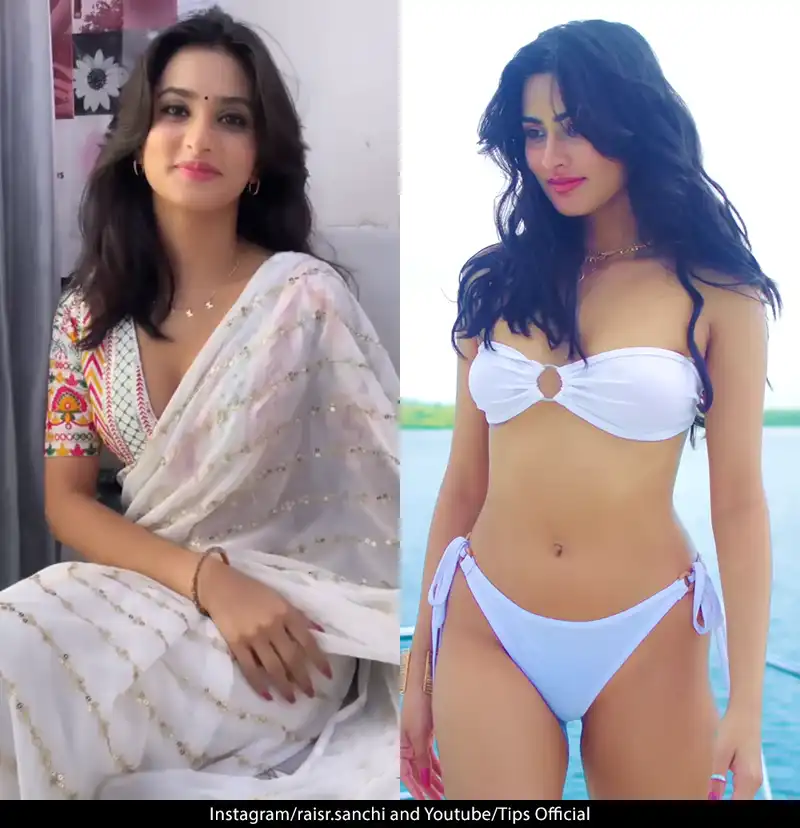 sanchi rai bikini saree white raah mein unse song actress