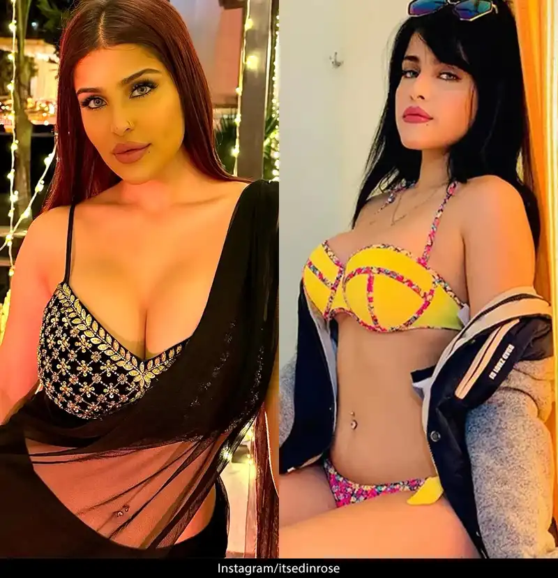 edin rose bikini saree cleavage bigg boss 18 contestant