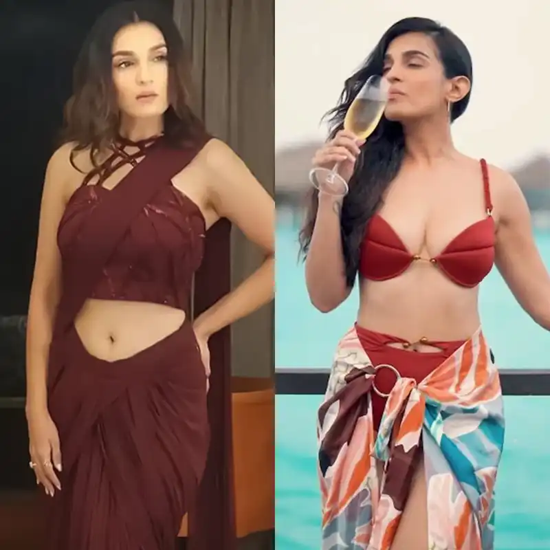 shiny doshi bikini saree cleavage navel pandya store actress