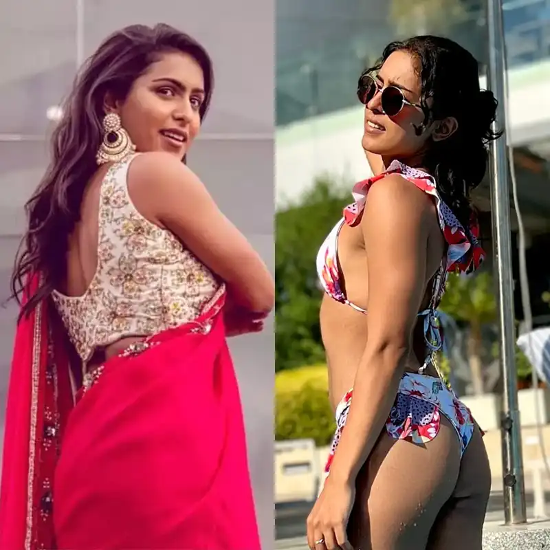 samyuktha hegde saree bikini butt sexy body